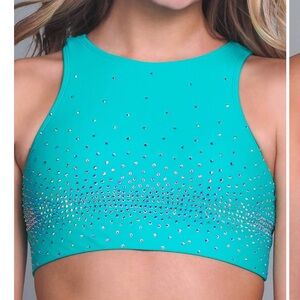 Rebel Athletic crystal sports bra